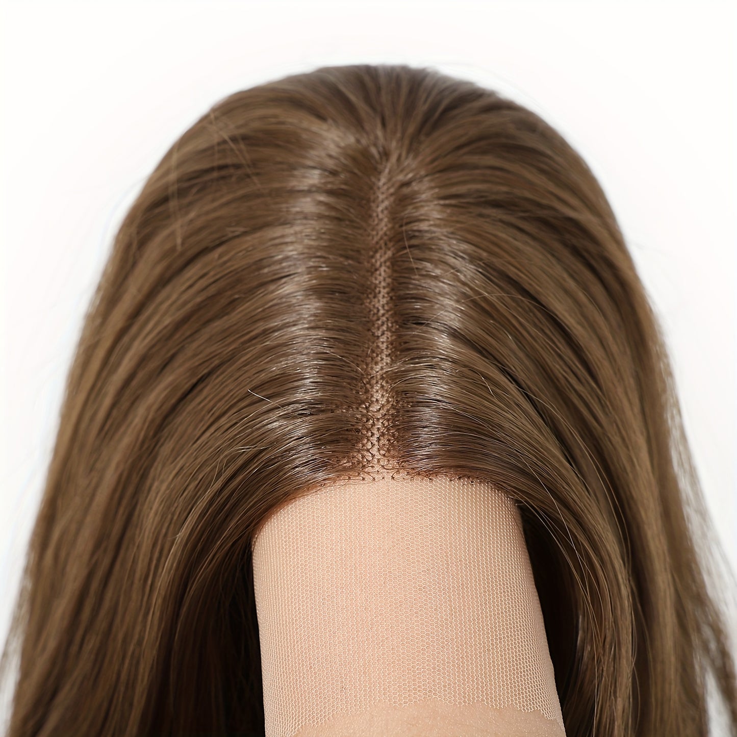 A 13*5*1 High-Definition Transparent Lace Front Wig, Featuring 24-Inch Vibrant Golden Brown Wavy Curls. This Synthetic Lace Wig Requires No Glue And Comes with a Pre-Plucked Hairline, Offering a Comfortable And Stylish Option for Holiday Occasions