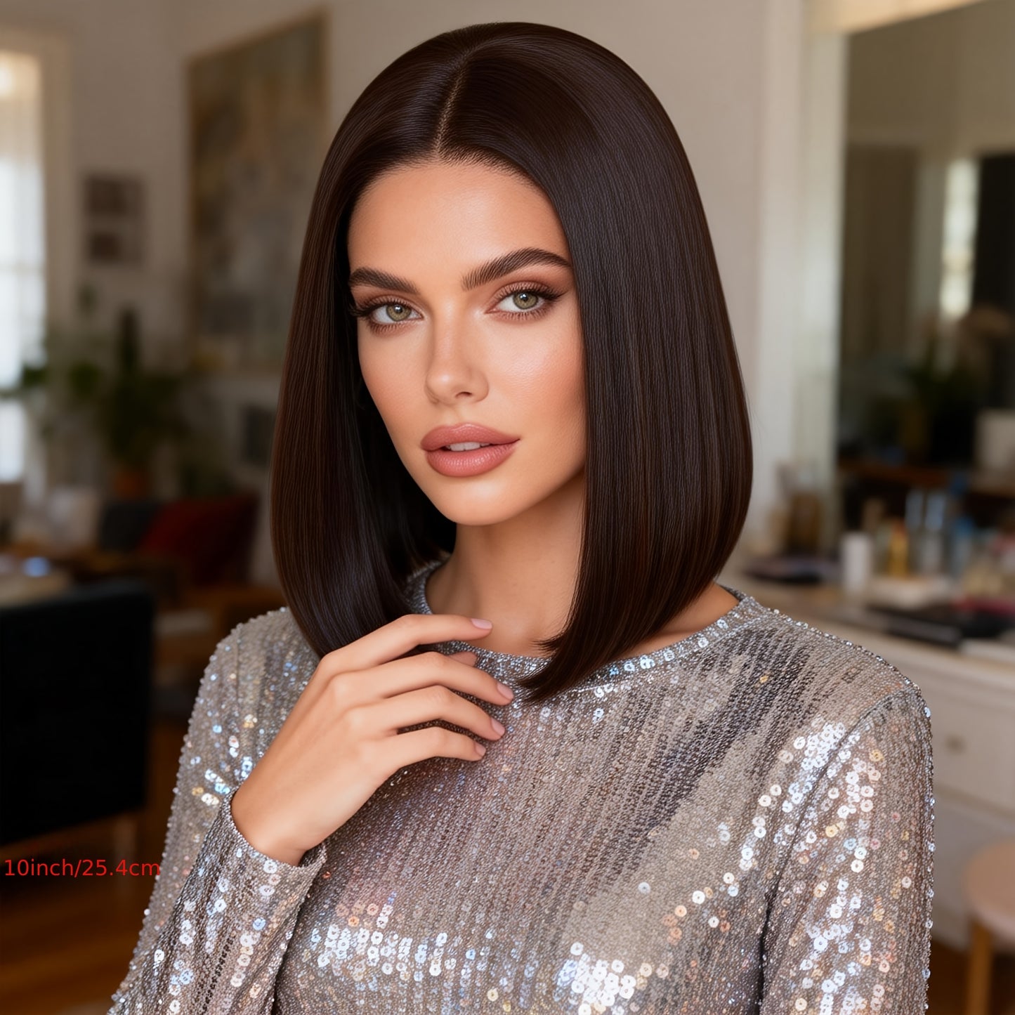 Dark Brown Cool Grey Blunt Lob Haircut Short Bob Wig Light Ash Grey 13x4inch Short Synthetic Lace Front Wig Pre Plucked Hairline Chocolate Brown Lace Front Synthetic Wig Daily Party Cosplay Halloween