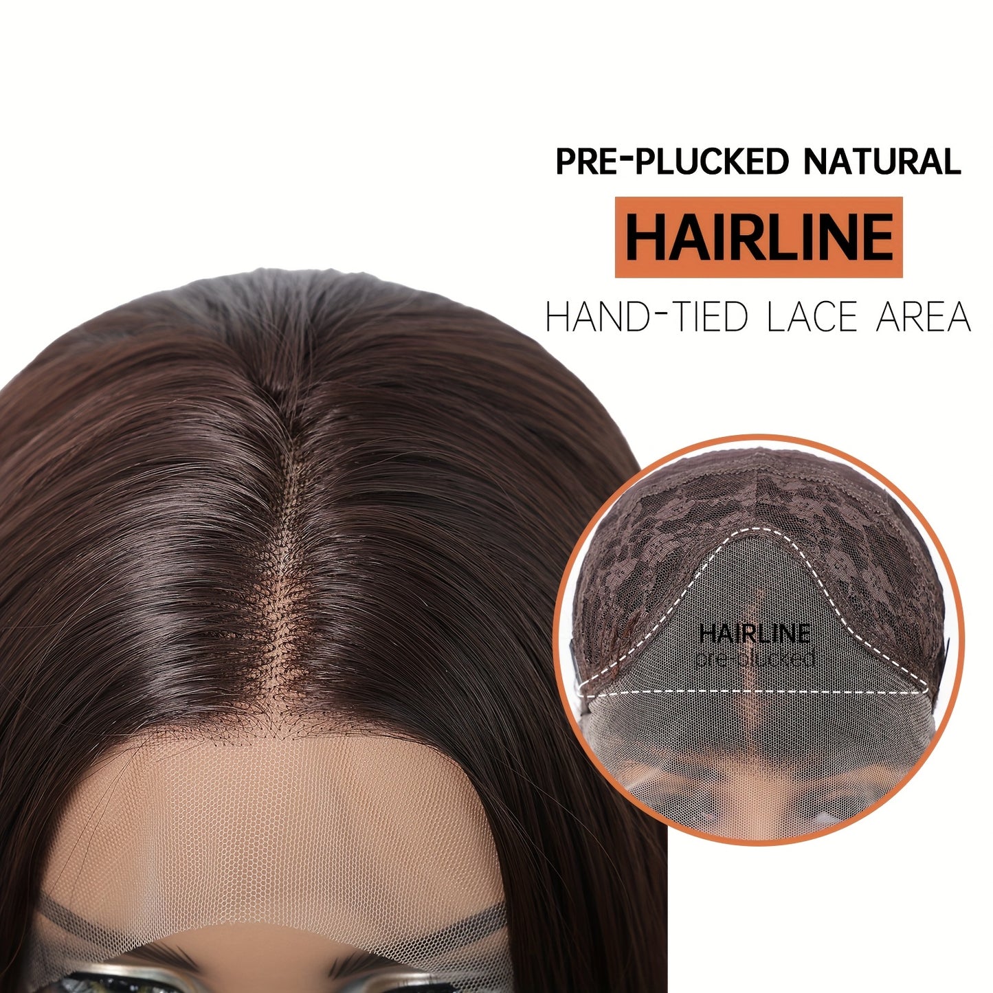 Women's 13x4 HD Transparent Lace Front Wig, 12 Inch Straight Brown Bob, Synthetic High Temperature Fiber, Glueless Comfort Fit for Daily Wear & Special Occasions, Synthetic Lace Front Wig