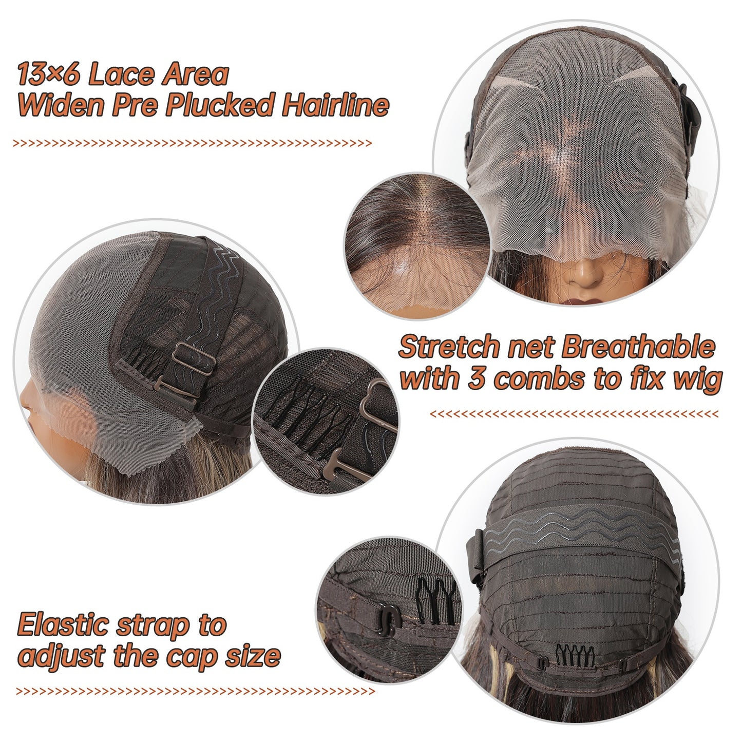 Transparent Lace Front Wig 13x6 HD Glueless Lace Front Wig | 28Inch Body Wave Synthetic Lace Wig with Pre Plucked Natural Hairline | Daily Wear Party-Natural Look & Comfort Fit Elegant Style Versatile for Woman