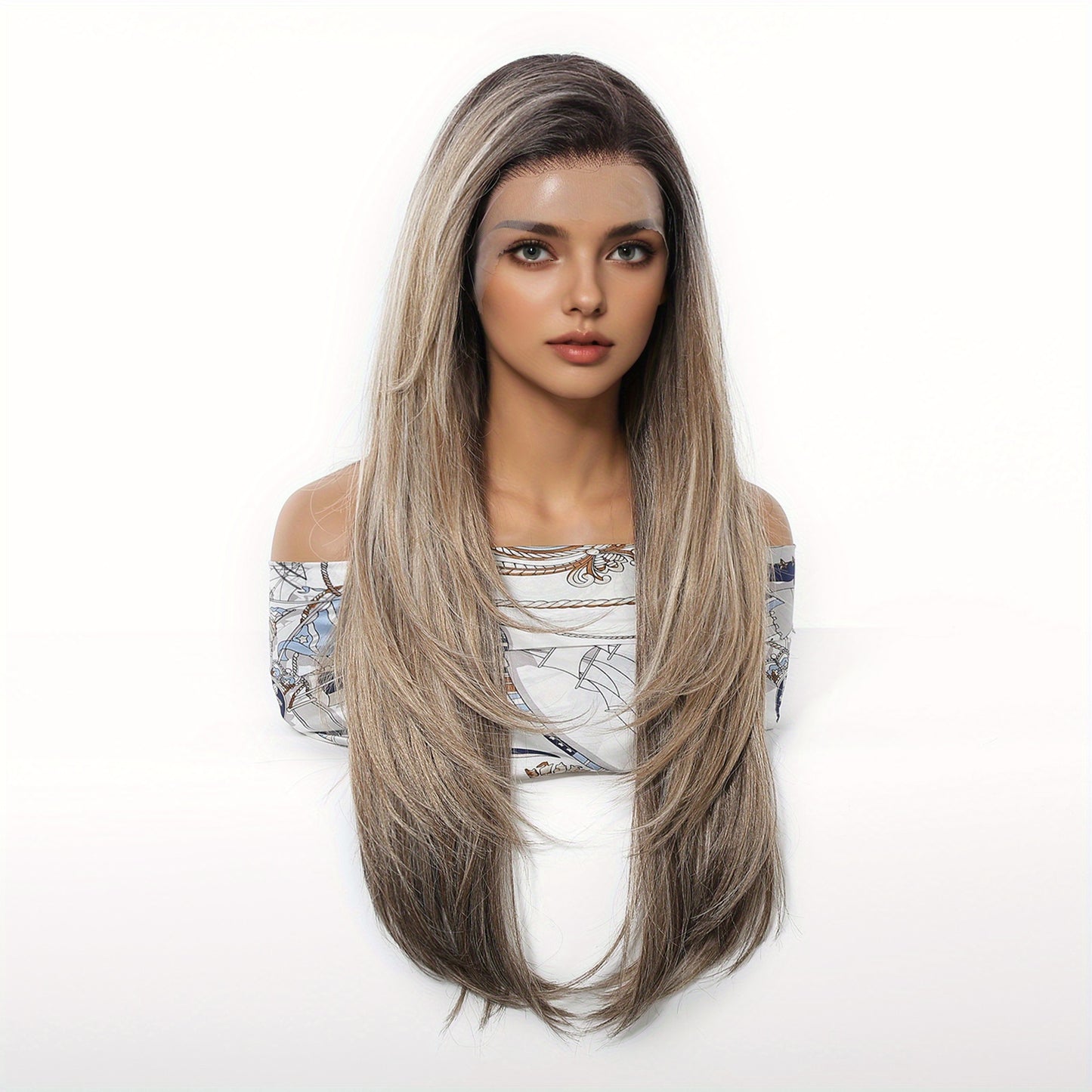 26-Inch Straight Synthetic Wig\u002F13X6 HD Transparent Lace\u002FGlueless Design\u002FPre-Plucked\u002FDaily Wear\u002FParties\u002FComfortable Fit\u002FStylish\u002FVersatile for Women