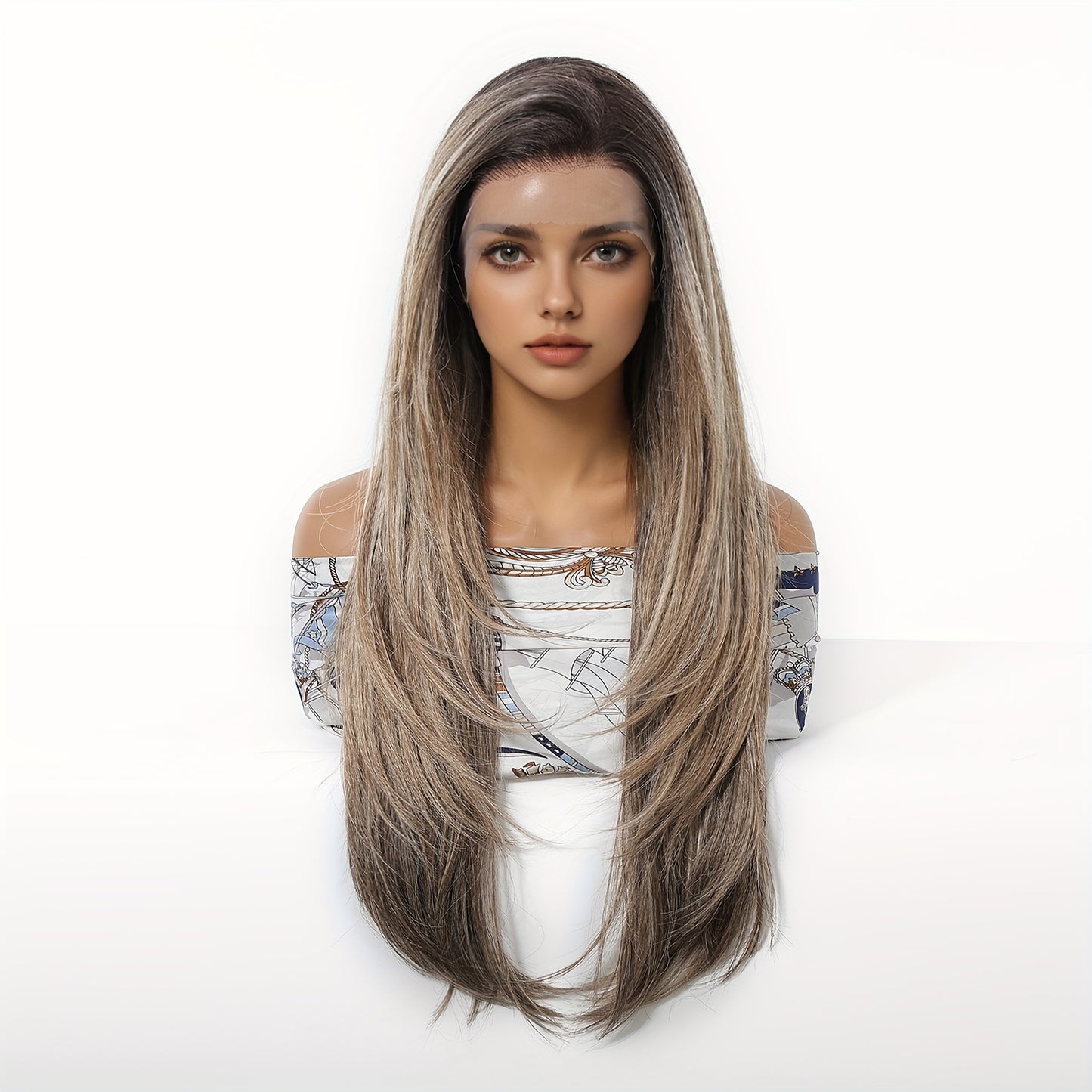 26-Inch Straight Synthetic Wig\u002F13X6 HD Transparent Lace\u002FGlueless Design\u002FPre-Plucked\u002FDaily Wear\u002FParties\u002FComfortable Fit\u002FStylish\u002FVersatile for Women